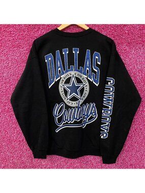 Dallas Cowboys Junk Food Clothing Glitter Helmet Crewneck Sweatshirt Medium